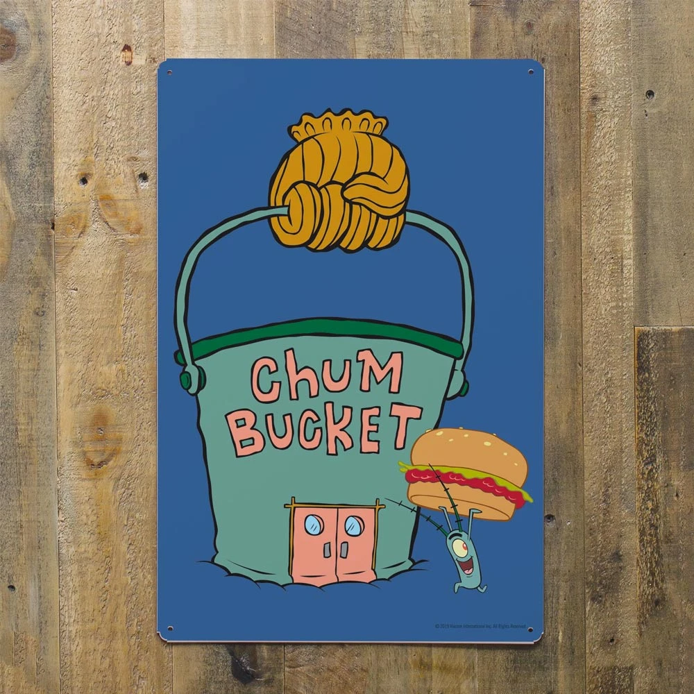 Progift Kids & Baby Chum Bucket Metal Sign - 12" X 18"