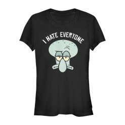 Fifthsun Squidward Hate Everyone Crew Women's T-Shirt Clothing