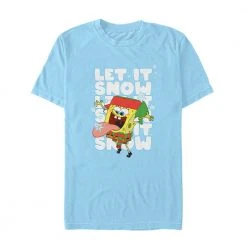 Fifthsun SpongeBob Let It Snow Short Sleeve T-Shirt Clothing