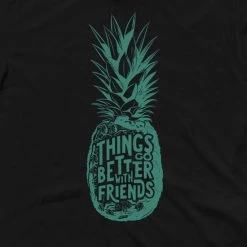 Monster Digital SpongeBob SquarePants Sponge On The Run Better With Friends Pineapple Adult Short Sleeve T-Shirt Clothing