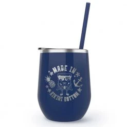 Monetyze-vismark Drinkware SpongeBob SquarePants Made In Bikini Bottom Laser Engraved Tumbler With Straw