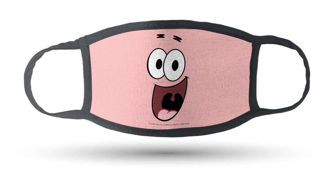 Shiphero-wildbobby SpongeBob SquarePants Big Face Washable Face Masks - Pack Of 3