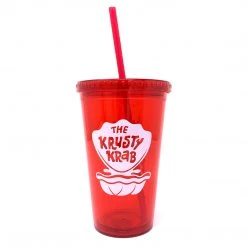 Fba-logosunlimited The Krusty Krab 16 Oz Tumbler With Straw