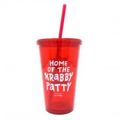 Fba-logosunlimited The Krusty Krab 16 Oz Tumbler With Straw