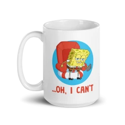 Monetyze-casetry Drinkware SpongeBob SquarePants Oh, I Can't Meme White Mug