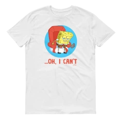 Dtg2go SpongeBob SquarePants Oh, I Can't Meme Adult Short Sleeve T-Shirt Clothing