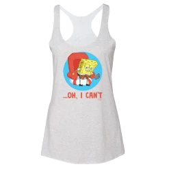 Dtg2go SpongeBob SquarePants Oh, I Can't Meme Women's Tri-Blend Racerback Tank Top