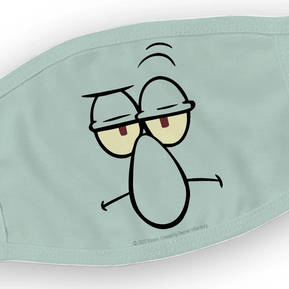 Progift SpongeBob SquarePants Squidward Big Face Washable Face Mask