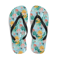 Printful Accessories SpongeBob SquarePants Barnacle Blues Adult Flip Flops