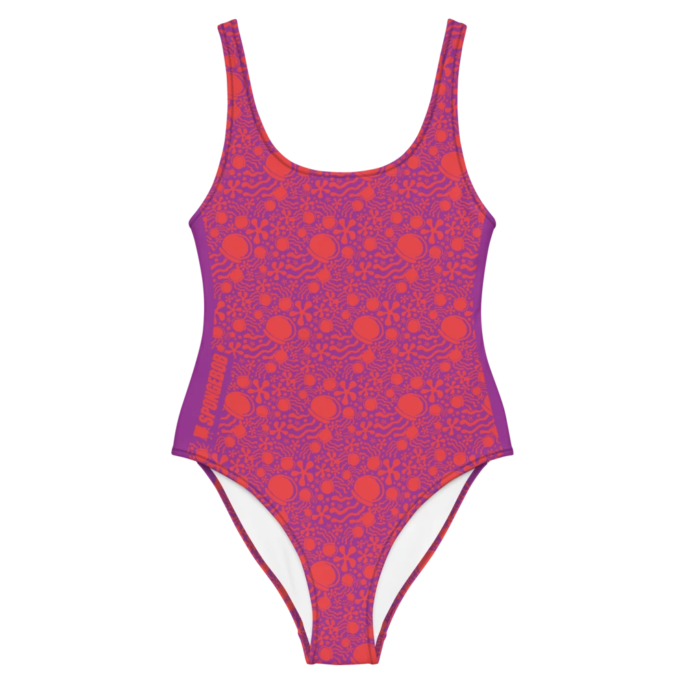 Printful Clothing SpongeBob SquarePants Jellyfish Fields Women's One-Piece Swimsuit