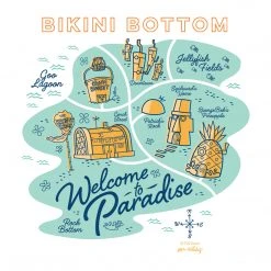 Photomugs SpongeBob SquarePants Welcome To Paradise 20 Oz Screw Top Water Bottle With Straw