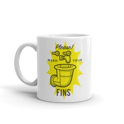 Monetyze-casetry SpongeBob SquarePants Wash Your Fins White Mug