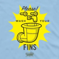 Monster Digital SpongeBob SquarePants Wash Your Fins Adult Short Sleeve T-Shirt Clothing