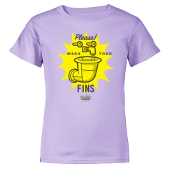 Dtg2go SpongeBob SquarePants Wash Your Fins Kids Short Sleeve T-Shirt Clothing