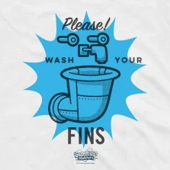 Dtg2go SpongeBob SquarePants Wash Your Fins Kids Short Sleeve T-Shirt Clothing