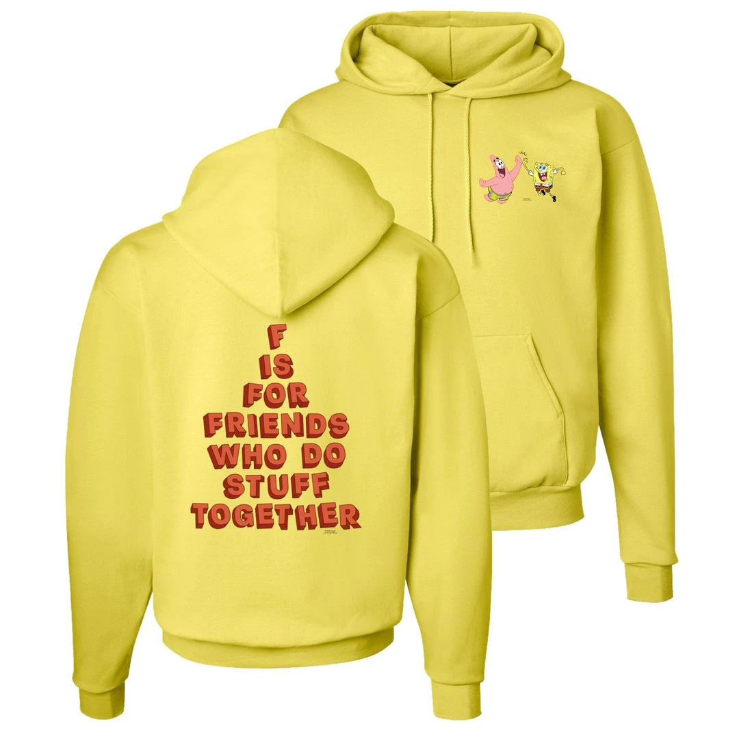 Wild-bobby SpongeBob SquarePants Do Stuff Together Hooded Sweatshirt Clothing