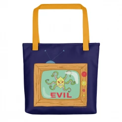 Printful SpongeBob SquarePants E.V.I.L. TV Premium Tote Bag