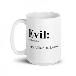 Monetyze-casetry SpongeBob SquarePants E.V.I.L. White Mug Drinkware