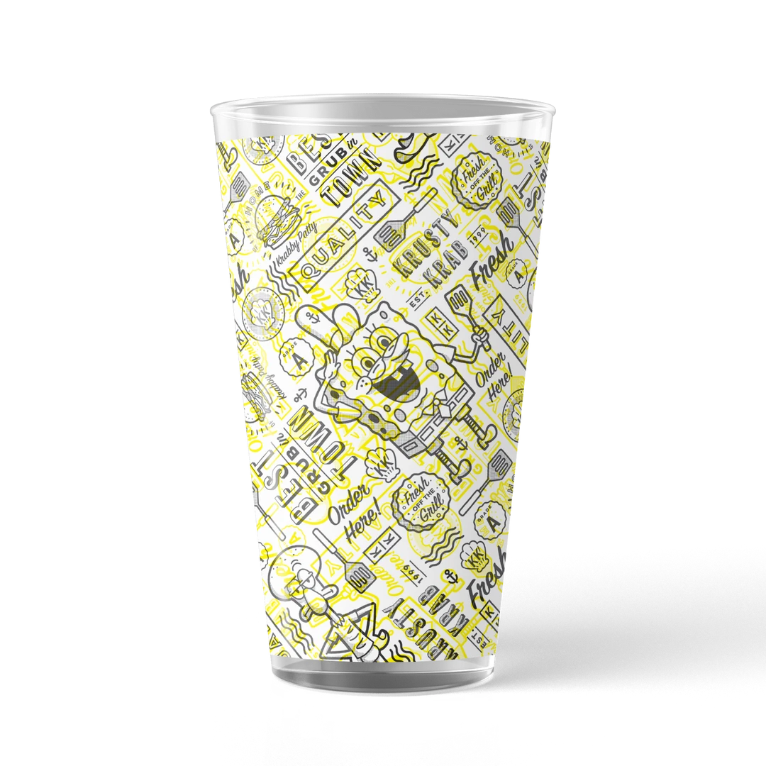 Photomugs The Krusty Krab Fresh Off The Grill 17 Oz Pint Glass Drinkware