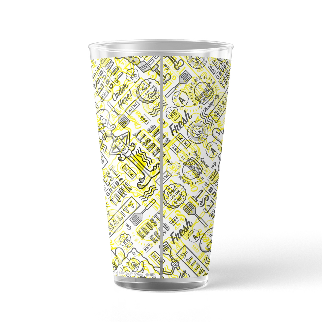 Photomugs The Krusty Krab Fresh Off The Grill 17 Oz Pint Glass Drinkware