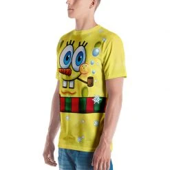 Printful SpongeBob Snowman Short Sleeve T-Shirt