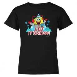 Monster Digital SpongeBob Let It Snow Kids Short Sleeve T-Shirt Clothing
