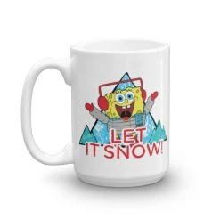 Photomugs SpongeBob Let It Snow 15 Oz White Mug