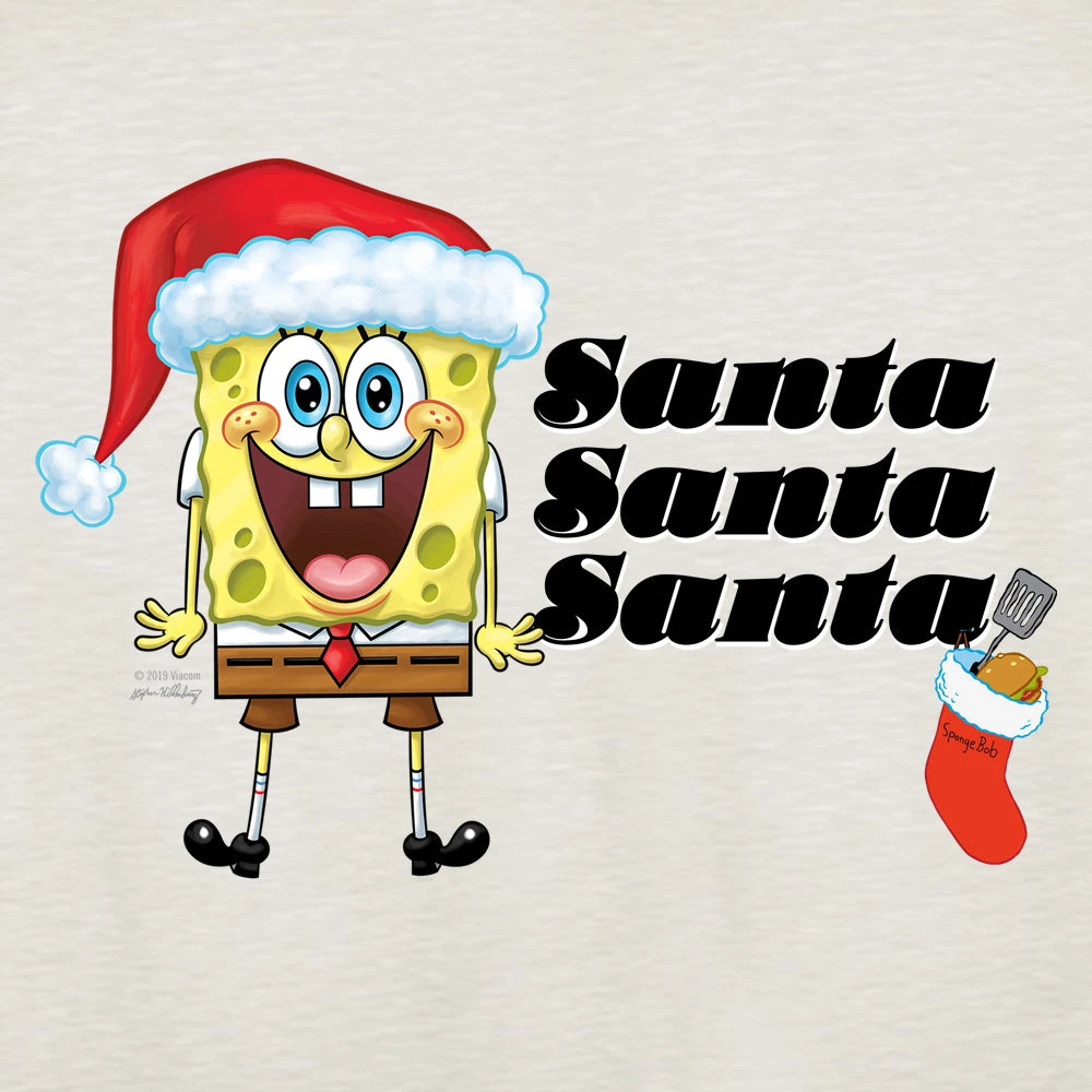 Dtg2go Clothing SpongeBob Santa Crewneck Sweatshirt
