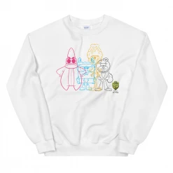 Printful SpongeBob SquarePants IJLSA Silhouette Fleece Crewneck Sweatshirt Clothing