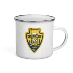 Printful SpongeBob SquarePants Kamp Koral Enamel Camping Mug