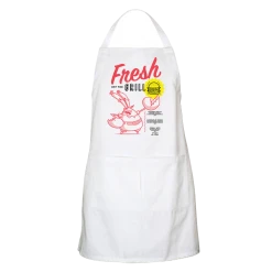 Dtg2go Clothing SpongeBob SquarePants The Krusty Krab Fresh Off The Grill Apron - With Pockets