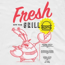 Dtg2go Clothing SpongeBob SquarePants The Krusty Krab Fresh Off The Grill Apron - With Pockets
