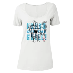 Dtg2go Clothing SpongeBob SquarePants The Krusty Krab SpongeBob Fresh Off The Grill Women's Relaxed Scoop Neck T-Shirt