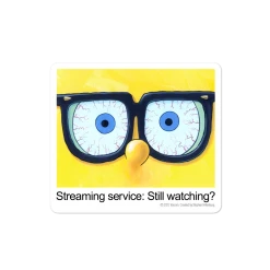 Printful Accessories SpongeBob Still Watching Meme Die Cut Sticker