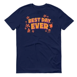 Dtg2go Clothing SpongeBob SquarePants Sponge On The Run Best Day Ever Adult Short Sleeve T-Shirt