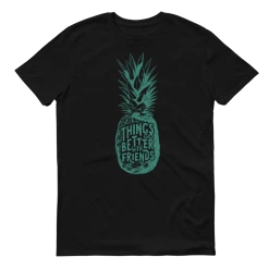 Monster Digital SpongeBob SquarePants Sponge On The Run Better With Friends Pineapple Adult Short Sleeve T-Shirt Clothing