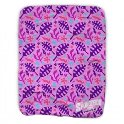 Progift SpongeBob SquarePants Sponge On The Run Flower Power Sherpa Blanket Kids & Baby