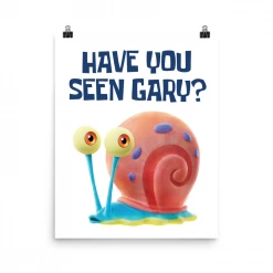 Circlegraphics SpongeBob SquarePants Sponge On The Run Have You Seen Gary Premium Satin Poster Home & Office