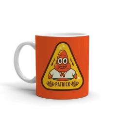 Spoke Drinkware SpongeBob SquarePants Sponge On The Run Patrick Badge White Mug