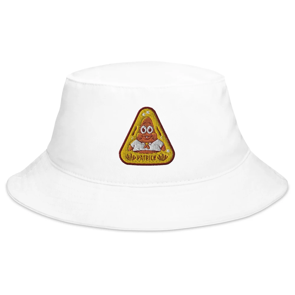 Printful SpongeBob SquarePants Sponge On The Run Patrick Badge Flexfit Bucket Hat
