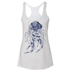 Dtg2go SpongeBob SquarePants Sponge On The Run Ready For This Jelly Women's Tri-Blend Racerback Tank Top Clothing