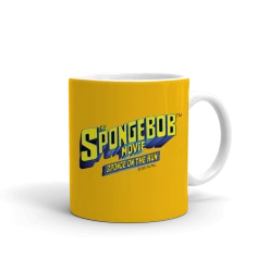 Spoke Drinkware SpongeBob SquarePants Sponge On The Run SpongeBob Badge White Mug
