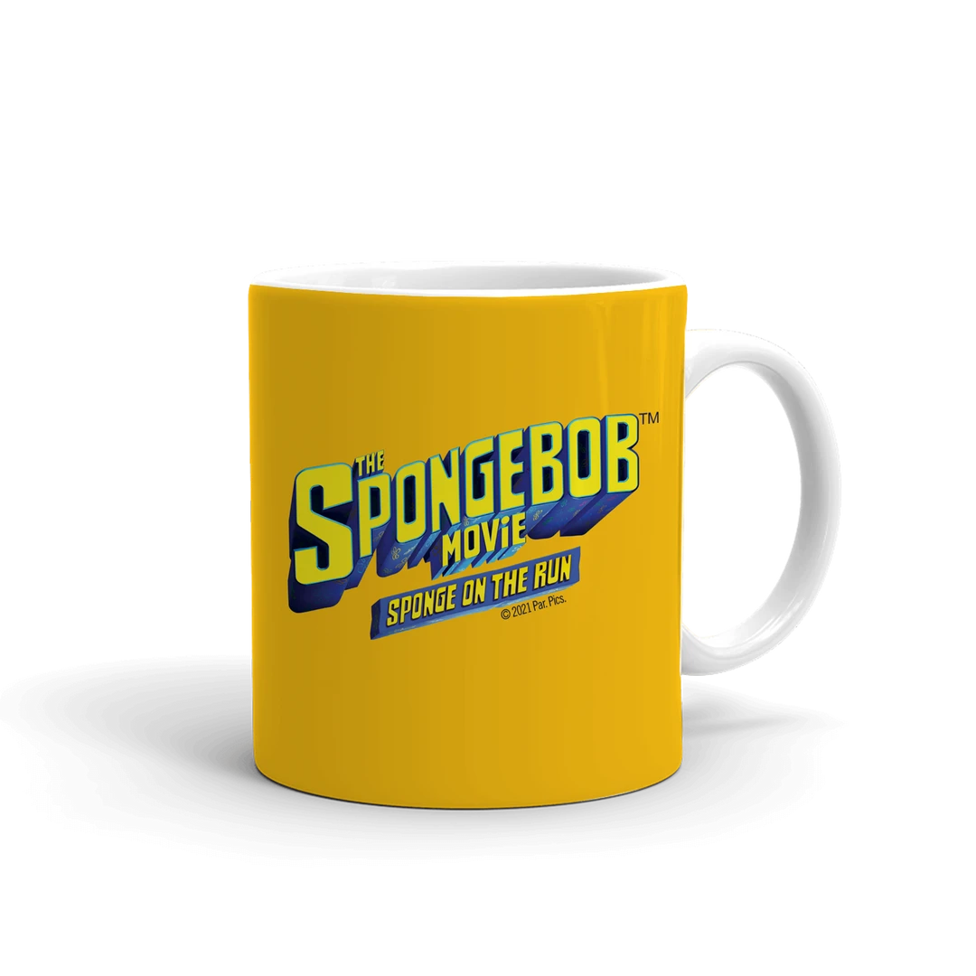 Spoke Drinkware SpongeBob SquarePants Sponge On The Run SpongeBob Badge White Mug