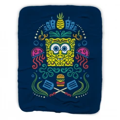 Progift SpongeBob Sugar Sponge Full Color Sherpa Blanket