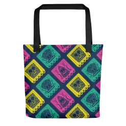 Printful SpongeBob Sugar Sponge Full Color Pattern Premium Tote Bag