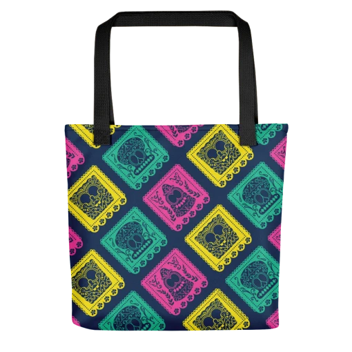 Printful SpongeBob Sugar Sponge Full Color Pattern Premium Tote Bag