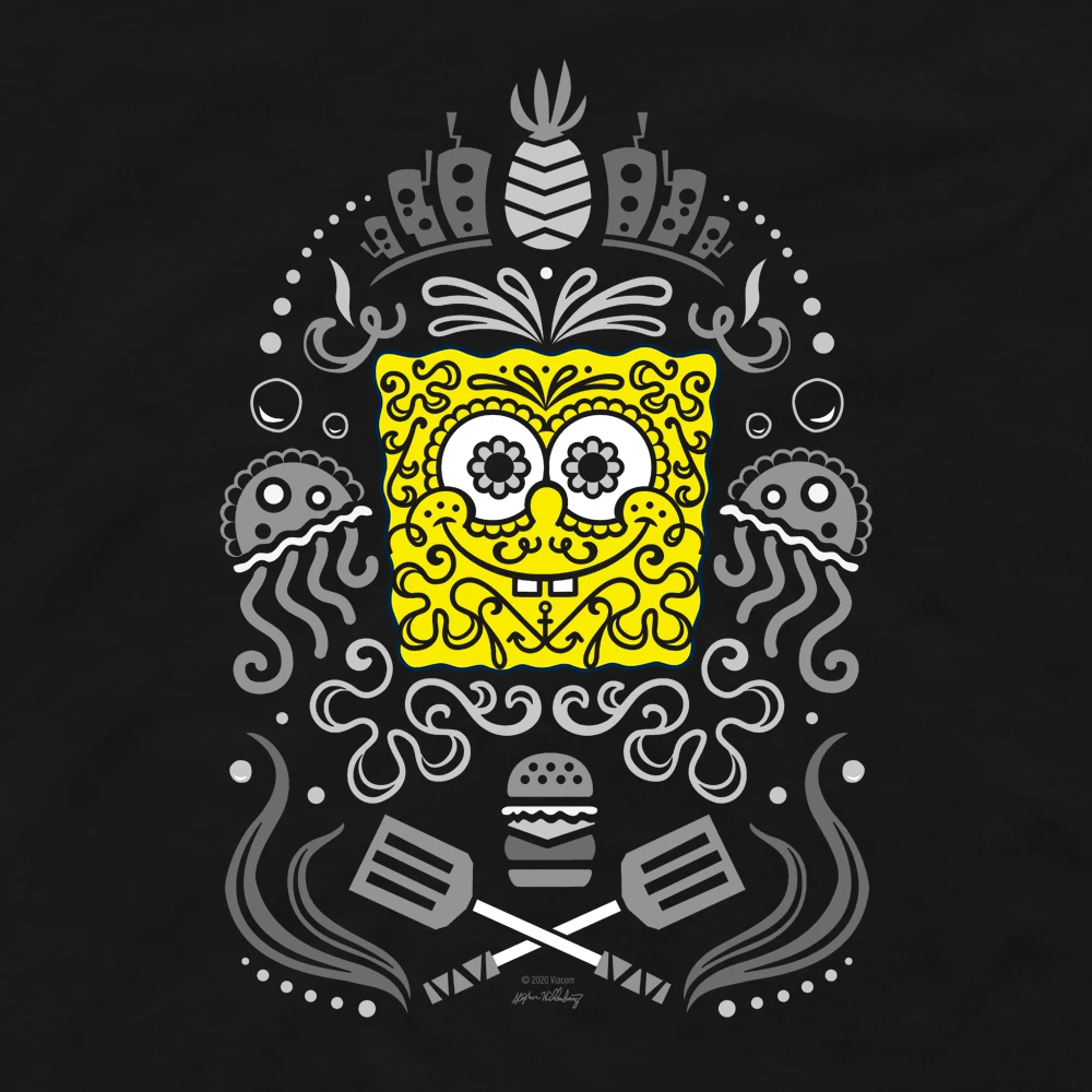Monster Digital Clothing SpongeBob Sugar Sponge Reduced Color Crew Neck Sweatshirt