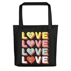 Printful SpongeBob SquarePants Stacked Love Premium Tote Bag Accessories
