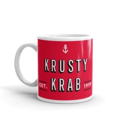 Monetyze-casetry Drinkware SpongeBob SquarePants The Krusty Krab Est. 1999 White Mug White Mug