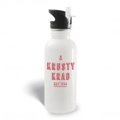 Photomugs Drinkware The Krusty Krab Secret Recipe 20 Oz Screw Top Water Bottle With Straw